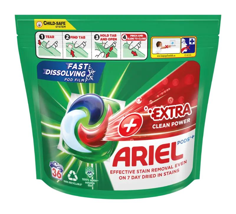 Ariel Kapsle Ariel All-in-1 PODS+Extra Clean Power, 36 pd