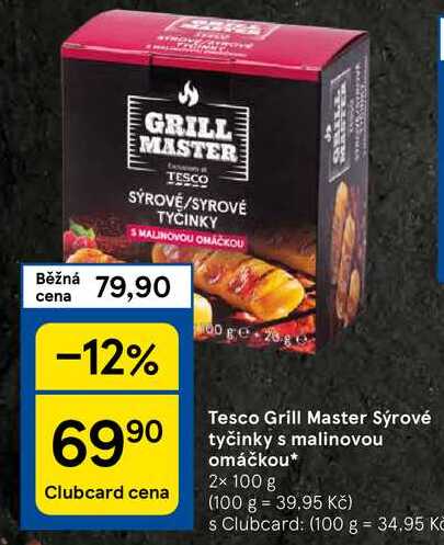 Tesco Grill Master Sýrové tyčinky s malinovou omáčkou, 2× 100 g