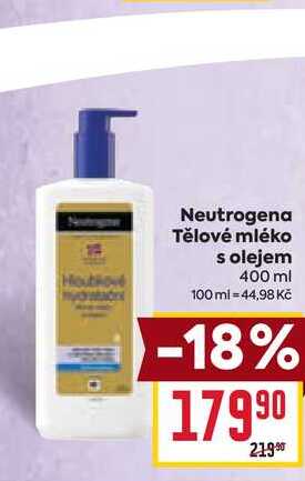 Neutrogena Tělové mléko s olejem 400 ml 