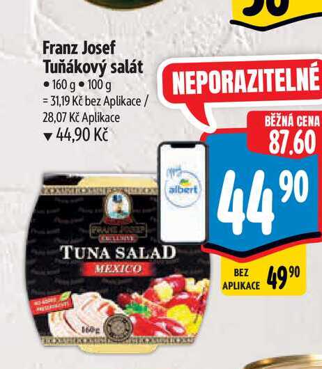 Franz Josef Tuňákový salát •160 g 