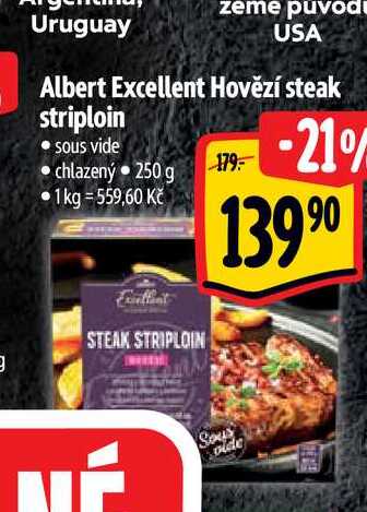   Albert Excellent Hovězí steak striploin 250 g