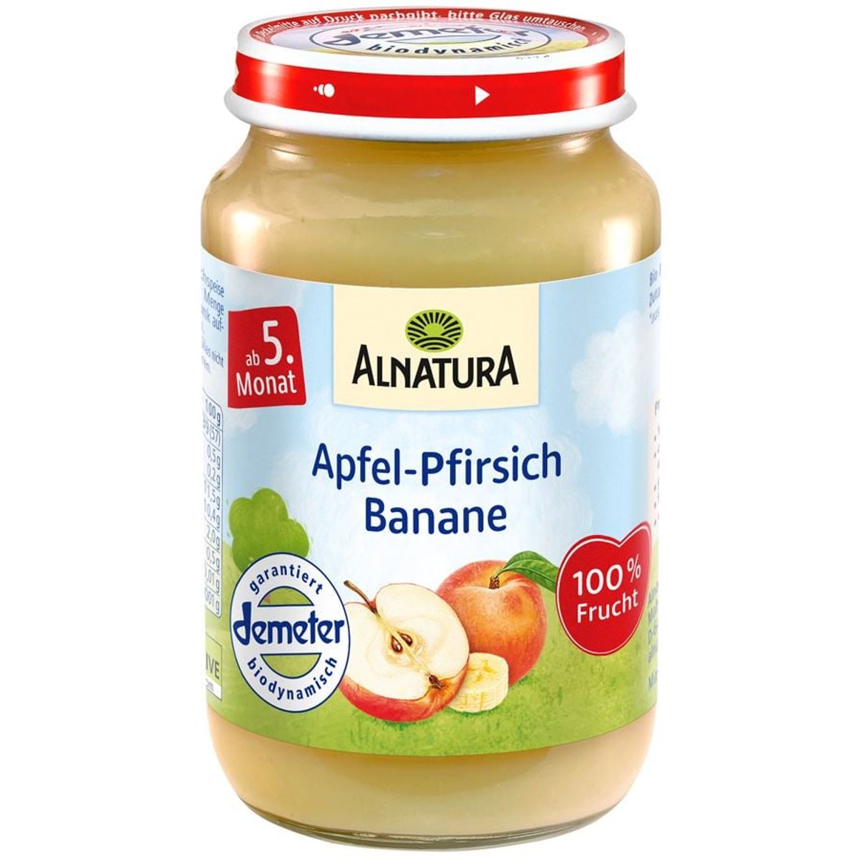 Alnatura BIO Ovocný příkrm s jablky, broskvemi a banány