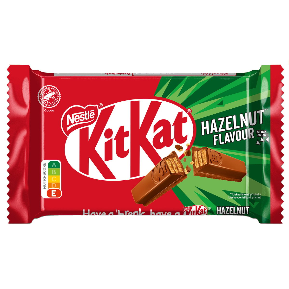 KitKat 4Finger Čokoládová tyčinka s oplatkou a lískooříškovou příchutí