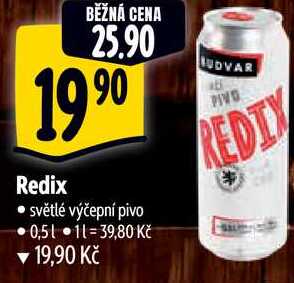 Redix světlé výčepní pivo, 0,5 l 