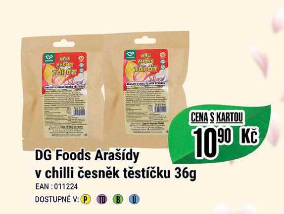 DG Foods Arašídy v chilli česněk těstíčku 36g 