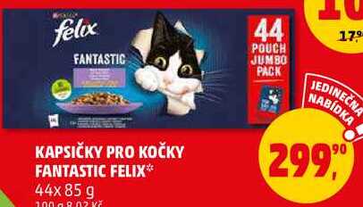 Felix kapsičky pro kočky 44 x 85g, vybrané druhy 