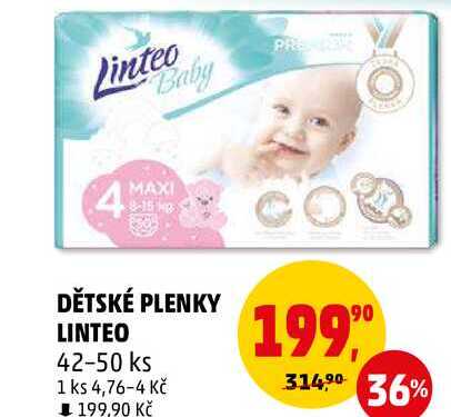 Linteo Baby DĚTSKÉ PLENKY 42-50 ks 