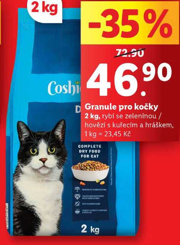 Granule pro kočky, 2 kg