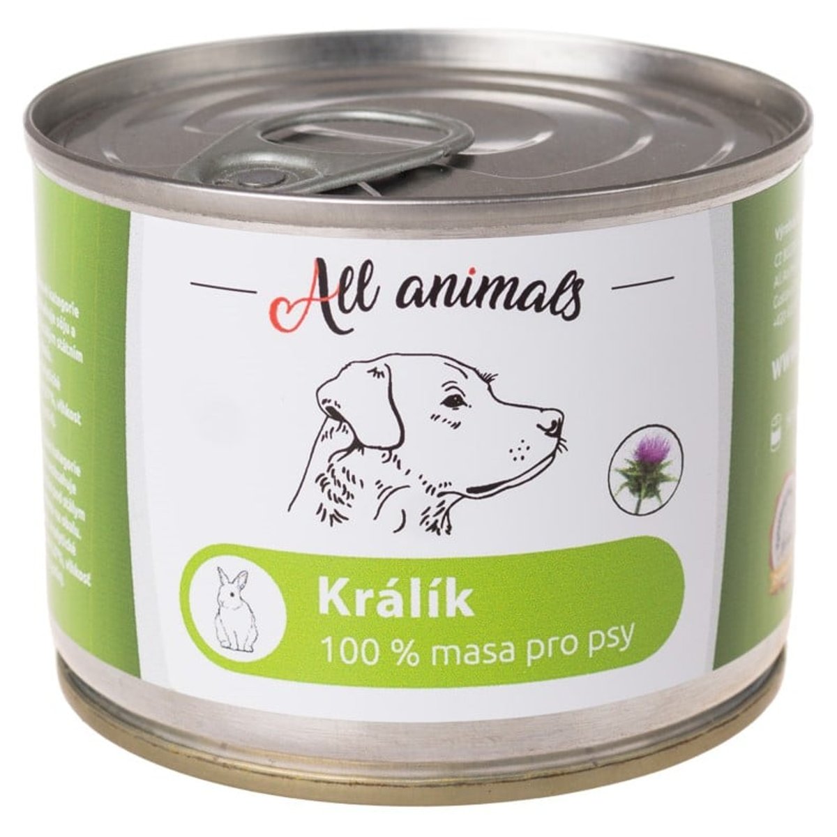 All Animals Mletý králík konzerva pro psy