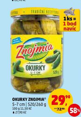 OKURKY ZNOJMIA 5-7 cm, 520 g