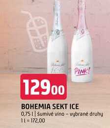 Bohemia sekt ice 0,75l šumivé vino vybrané druhy 