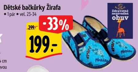 Dětské bačkůrky Žirafa