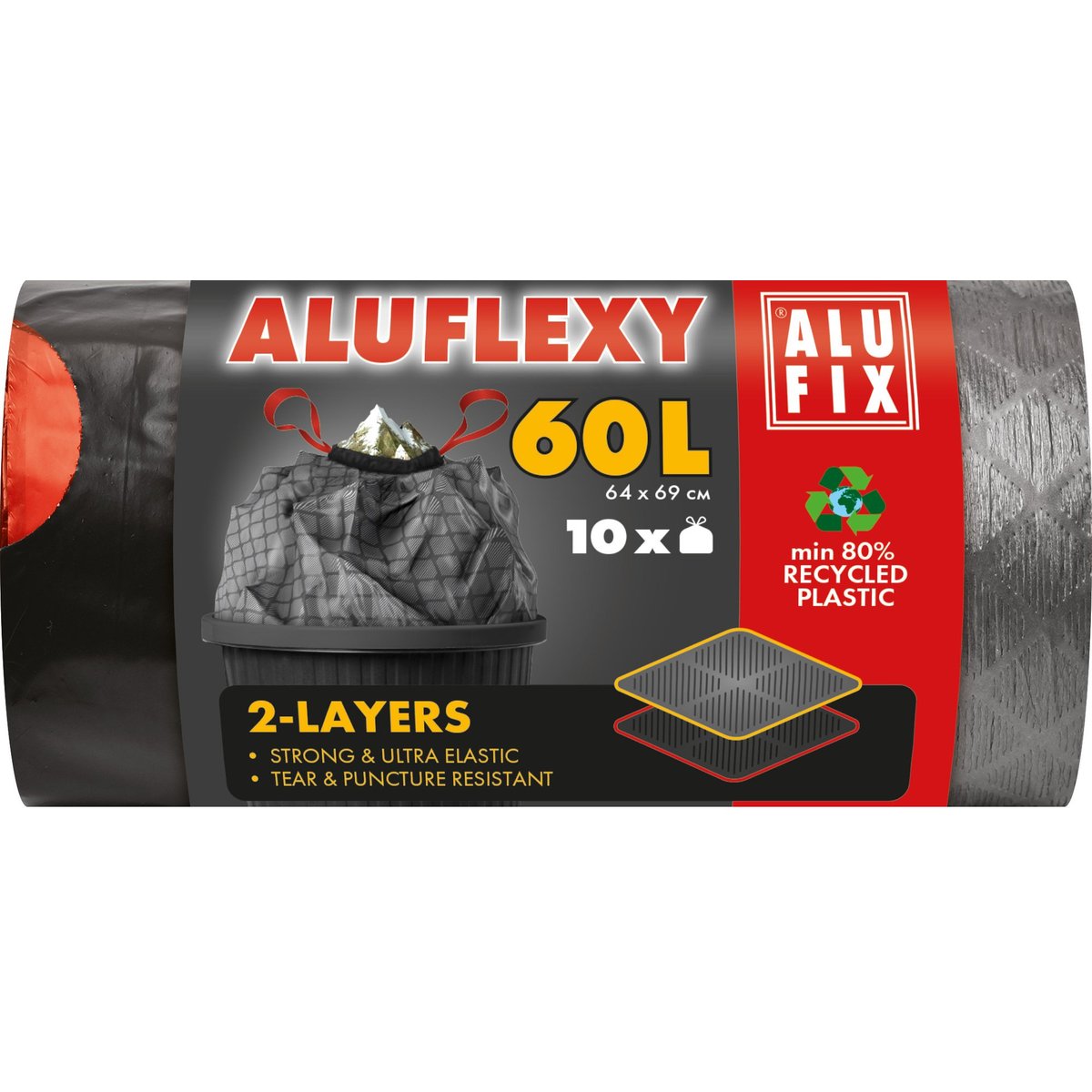 Alufix Pytle na odpadky zatahovací 2vrstvé, 60 l