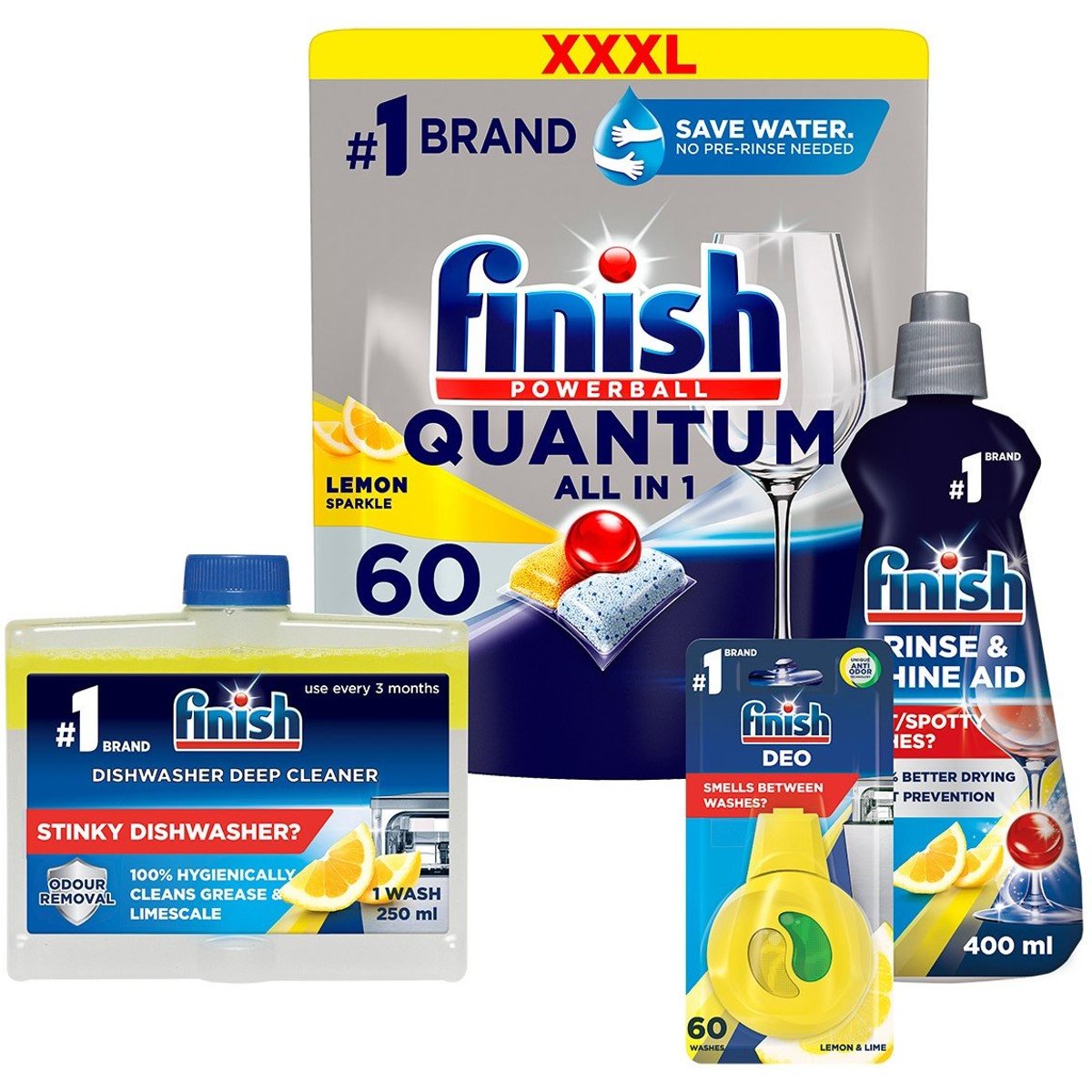 Finish Quantum All in 1 Lemon sada pro myčku nádobí