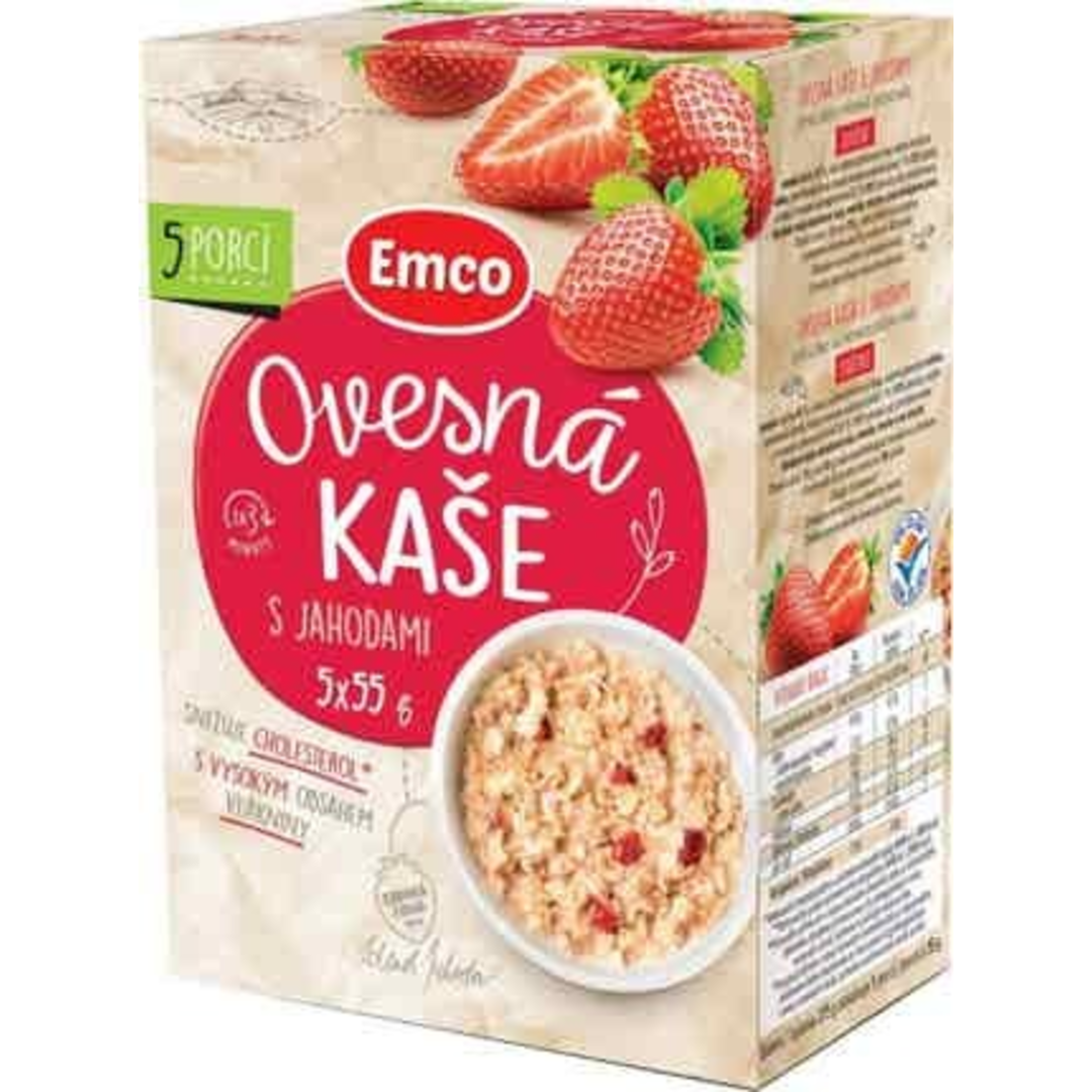 Emco Ovesná kaše s jahodami 5x55g