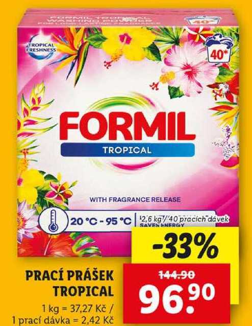 PRACÍ PRÁŠEK TROPICAL, 2,6 kg/40 PD