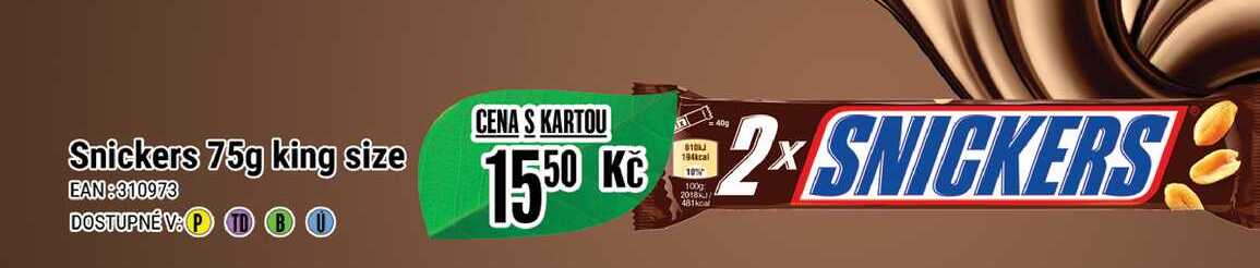 Snickers 75g king size 