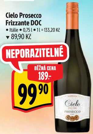Cielo Prosecco Frizzante DOC, 0,75 l