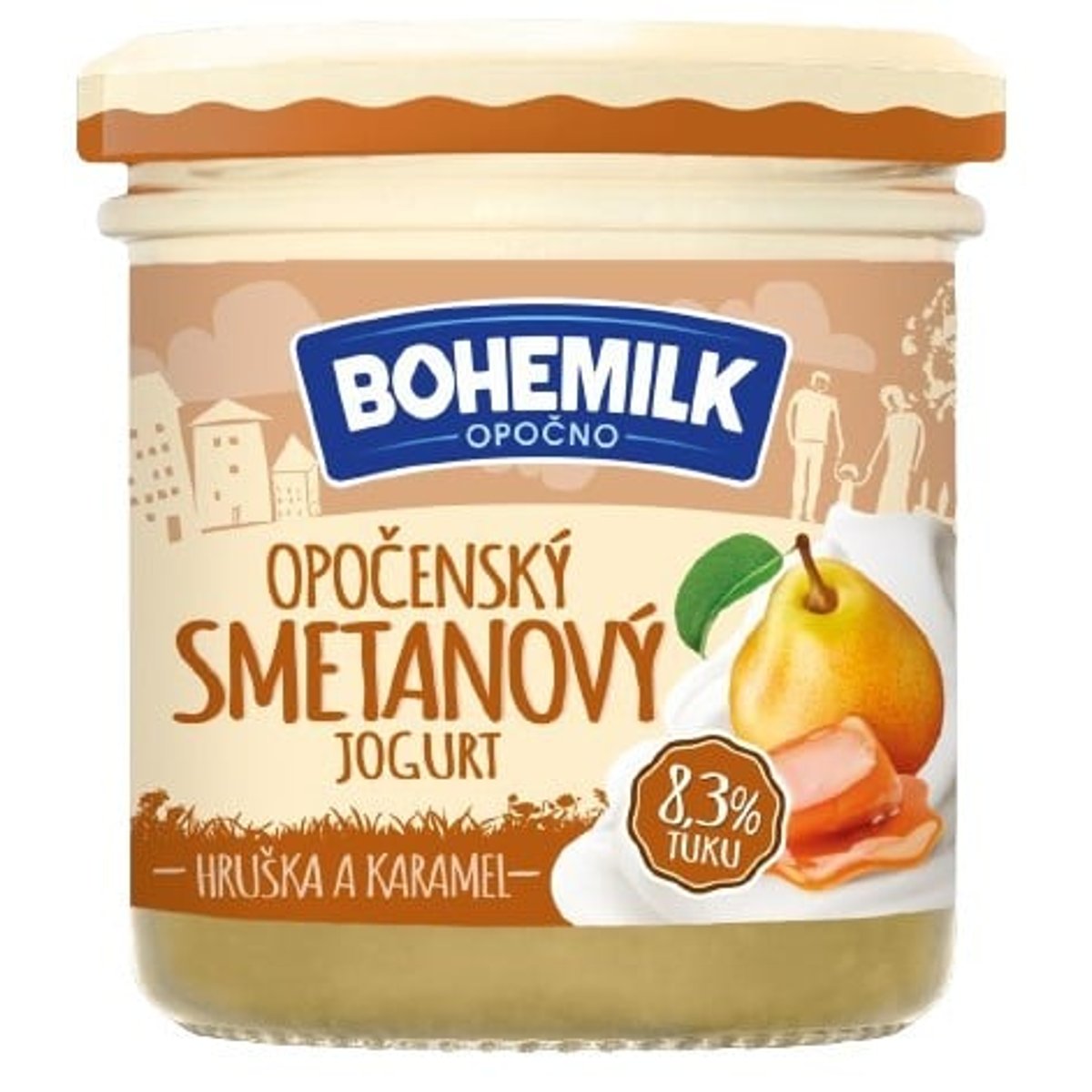 Bohemilk Opočenský smetanový jogurt hruška s karamelem