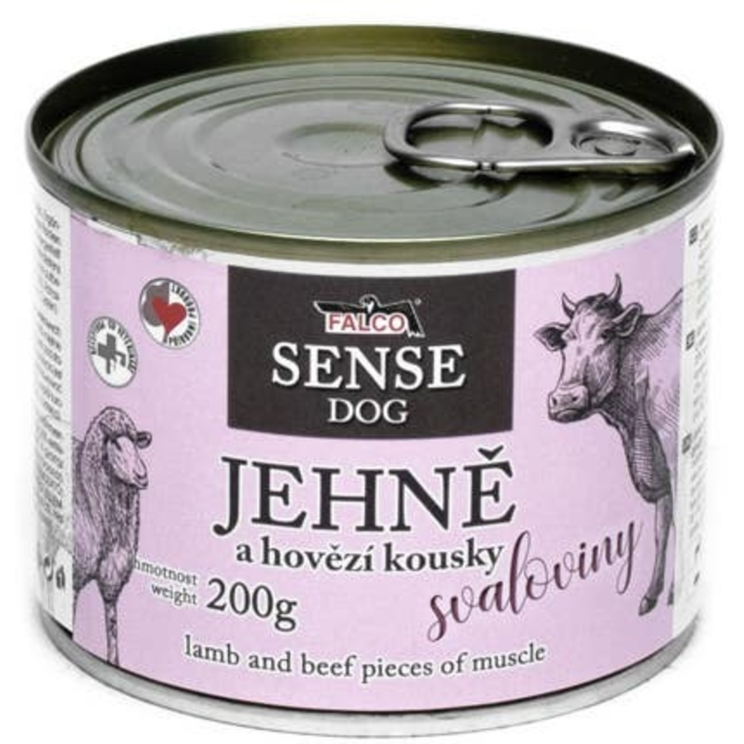 Sokol Falco SENSE DOG jehně a hovězí ,konzerva pro psy