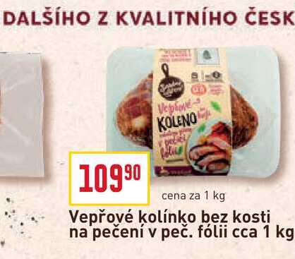 Vepřové kolínko bez kosti na pečení v peč. fólii cca 1 kg