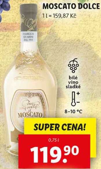 MOSCATO DOLCE, 0,75 l