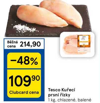 Tesco Kuřecí prsní řízky, 1 kg
