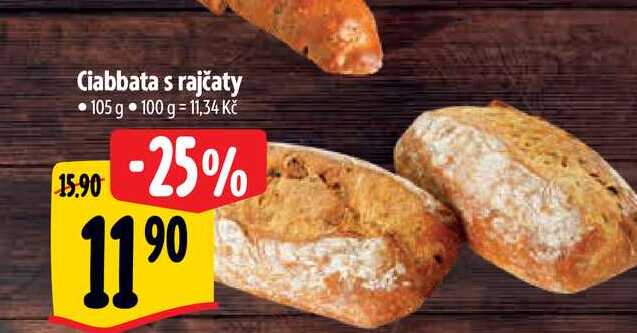 Ciabbata s rajčaty 105 g