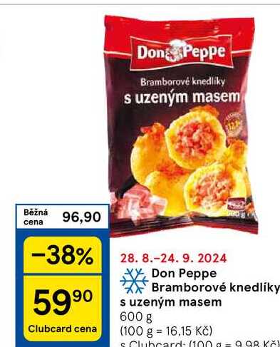 Don Peppe Bramborové knedlíky s uzeným masem, 600 g