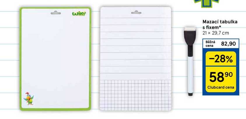 Mazací tabulka s fixem, 21 x 29.7 cm