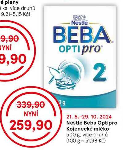 Nestlé Beba Optipro Kojenecké mléko, 500 g