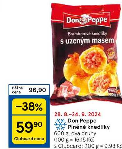 Don Peppe Bramborové knedlíky s uzeným masem, 600 g 