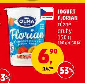 JOGURT FLORIAN různé druhy, 150 g 