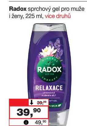 Radox sprchový gel pro muže i ženy, 225 ml