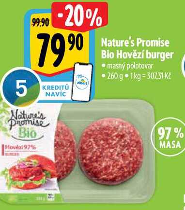   Nature's Promise Bio Hovězí burger 260 g