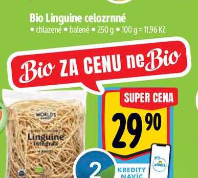 Bio Linguine celozrnné  250 g