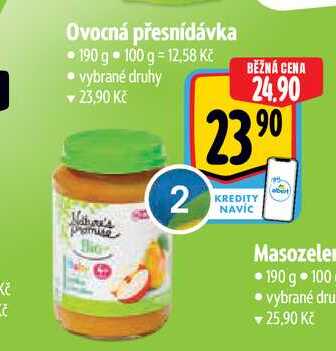   Ovocná přesnídávka 190g, vybrané druhy