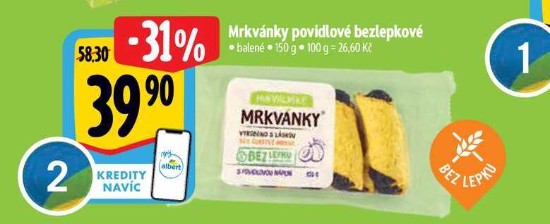   Mrkvánky povidlové bezlepkové 150 g