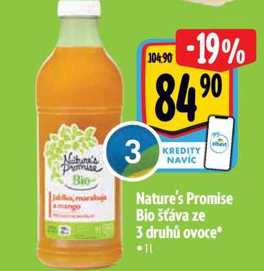 Nature's Promise Bio šťáva ze 3 druhů ovoce 