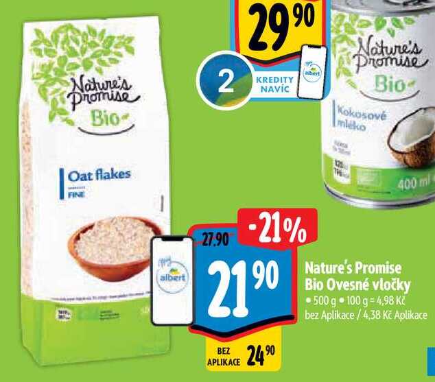 Nature's Promise Bio Ovesné vločky 500 g