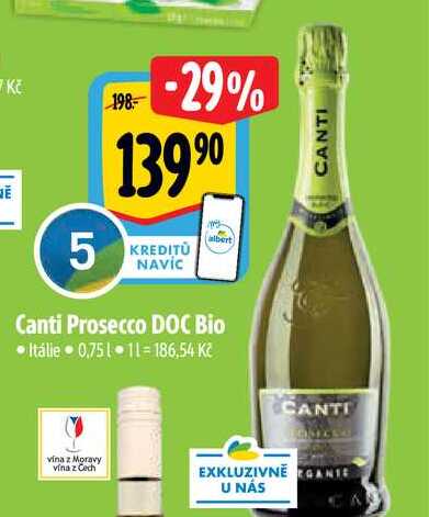 Canti Prosecco DOC Bio Itálie 0,75l