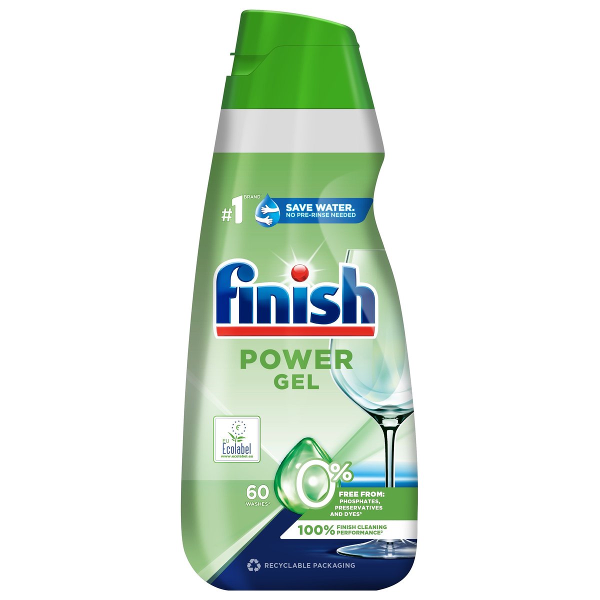 Finish Power 0 % gel do myčky nádobí (0,9 l)