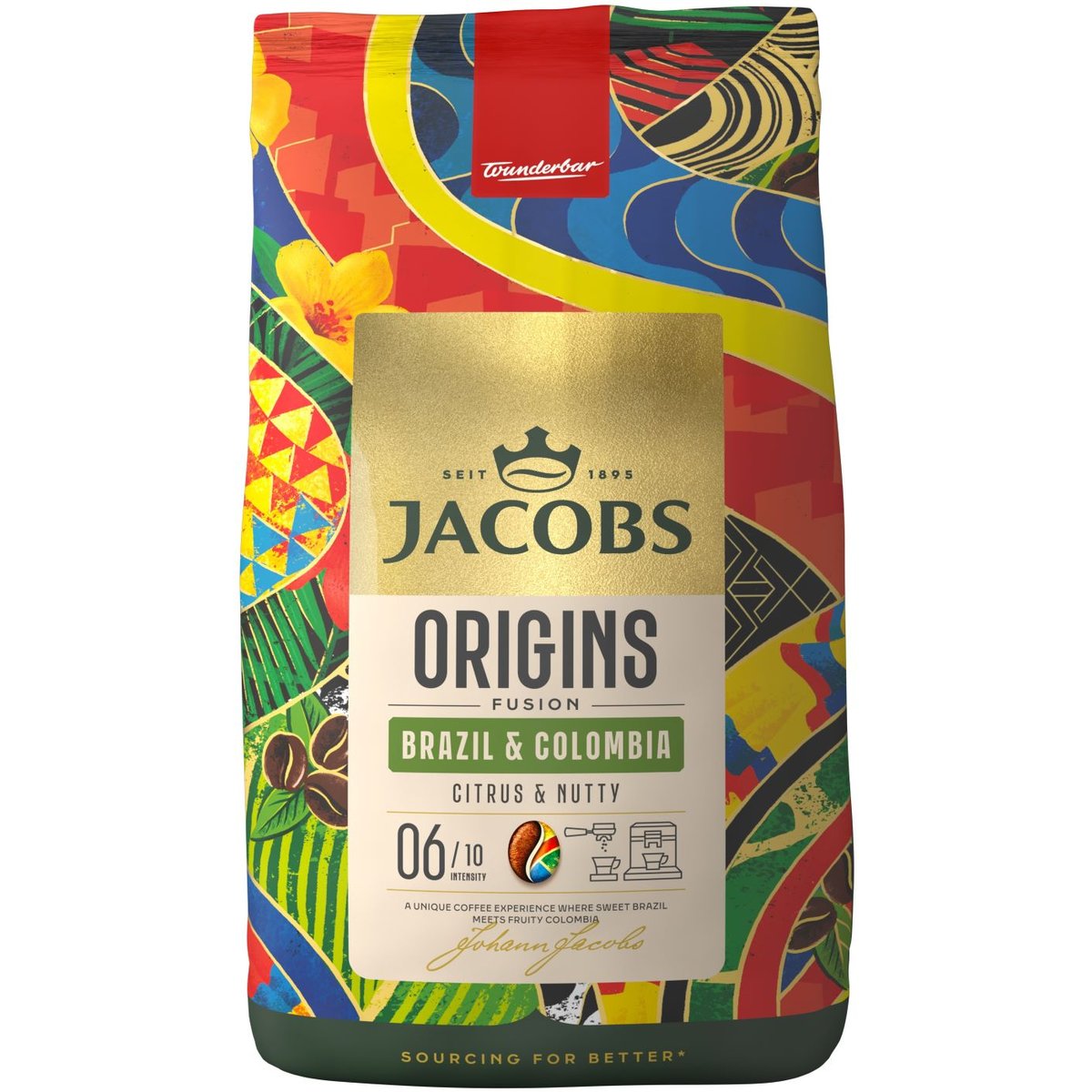 Jacobs Origins Brazil & Colombia zrnková káva