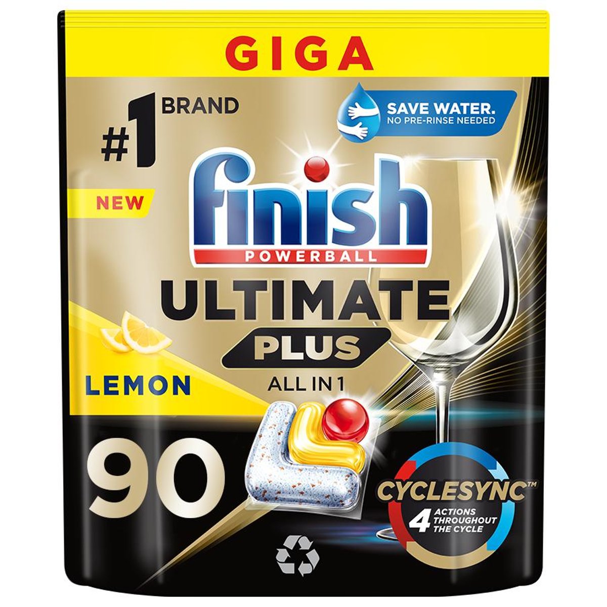 Finish Ultimate Plus All in 1 Lemon kapsle do myčky nádobí