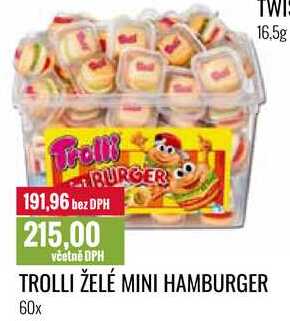 TROLLI ŽELÉ MINI HAMBURGER 60x 