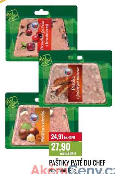 PAŠTIKY PATÉ DU CHEF 125g