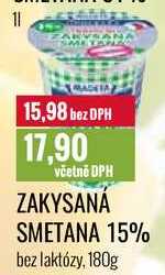 ZAKYSANÁ SMETANA 15% bez laktózy, 180g 