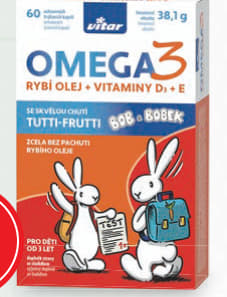 VITAR KIDS OMEGA 3 + VITAMINY D3 + E