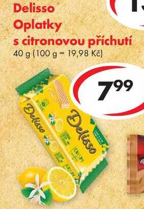 Delisso Oplatky s citronovou příchutí, 40 g