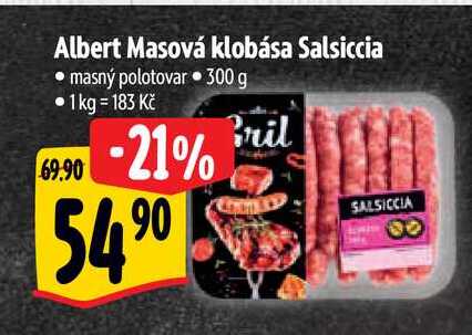 Albert Masová klobása Salsiccia 300 g